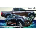 คิ้วล้อ หมุด โปร่งล้อ หมุด โปร่งเย็บ ขนาด 6 นิ้ว NAVARA 2014 NISSAN นิสสันนาวาร่า 2014  4 ประตู 4 Door  NP 300 มีสี ดำด้าน สีตามตัวรถ สีดำเงาผิวเปลือกส้ม (ขรุขระ) V.2